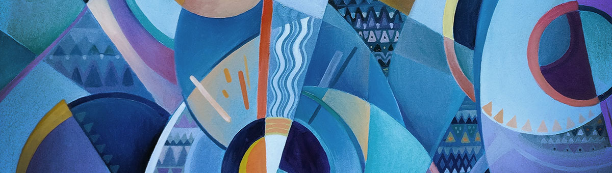Graphic composite of art, music abstract.