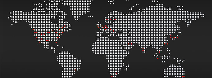 Image of world JackTrip server placements.